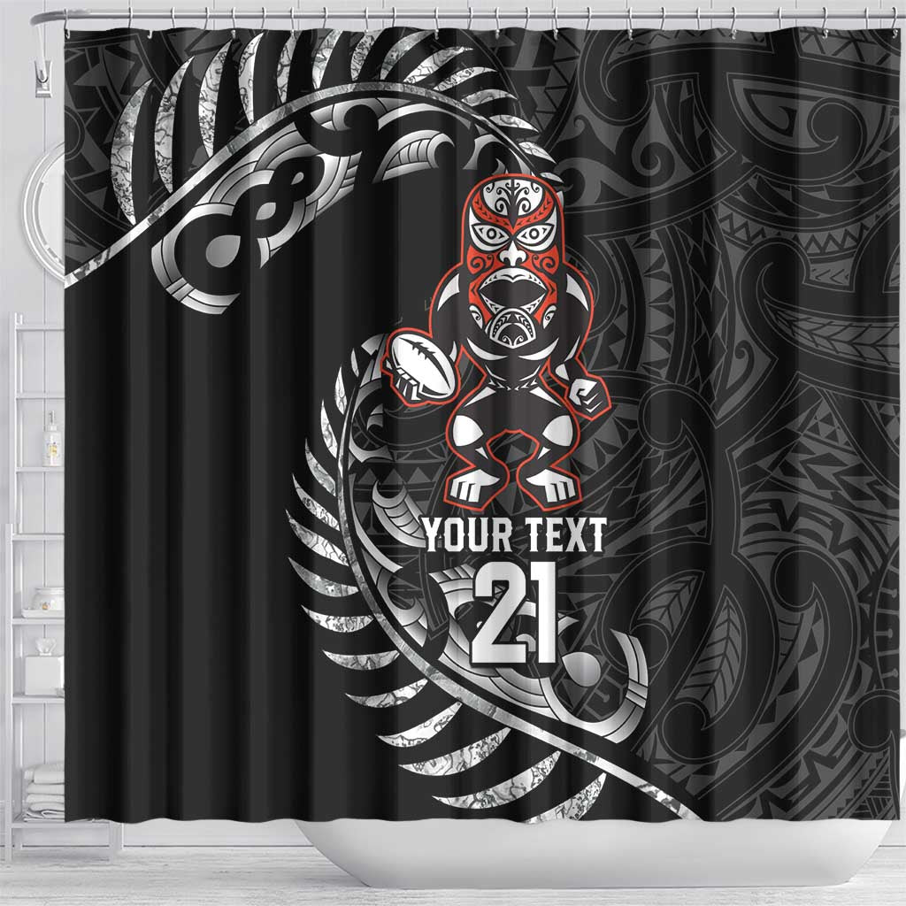 New Zealand Indigenous-Maori Rugby Custom Shower Curtain