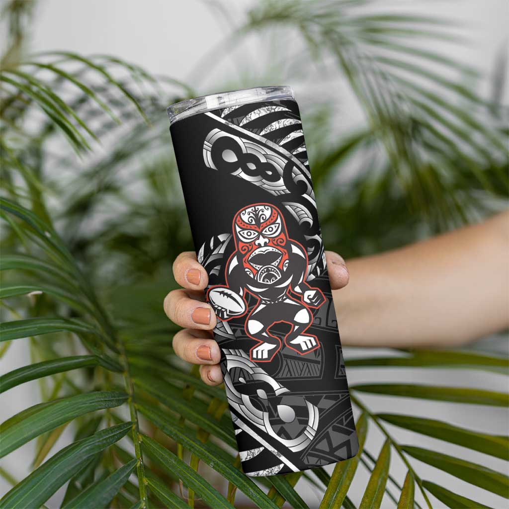 New Zealand Indigenous-Maori Rugby Custom Skinny Tumbler LT9 - Polynesian Pride