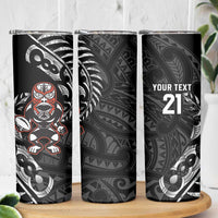New Zealand Indigenous-Maori Rugby Custom Skinny Tumbler LT9 - Polynesian Pride
