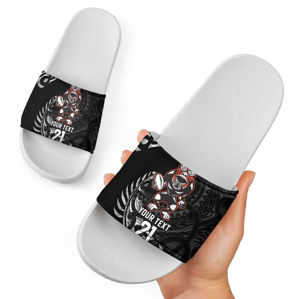 New Zealand Indigenous-Maori Rugby Custom Slide Sandals LT9 - Polynesian Pride