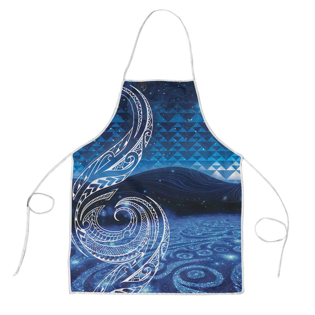 New Zealand Matariki Apron Taniko Aramoana With Koru Galaxy Sky Night - Polynesian Pride