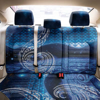New Zealand Matariki Back Car Seat Cover Taniko Aramoana With Koru Galaxy Sky Night LT9 - Polynesian Pride
