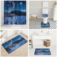 New Zealand Matariki Bathroom Set Taniko Aramoana With Koru Galaxy Sky Night - Polynesian Pride