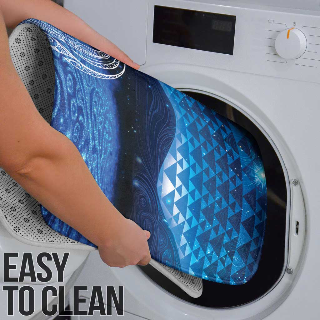 New Zealand Matariki Bathroom Set Taniko Aramoana With Koru Galaxy Sky Night - Polynesian Pride