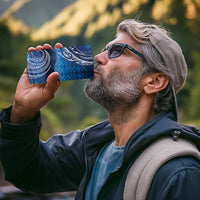 New Zealand Matariki 4 in 1 Can Cooler Tumbler Taniko Aramoana With Koru Galaxy Sky Night LT9 - Polynesian Pride