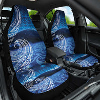 New Zealand Matariki Car Seat Cover Taniko Aramoana With Koru Galaxy Sky Night LT9 One Size Galaxy - Polynesian Pride