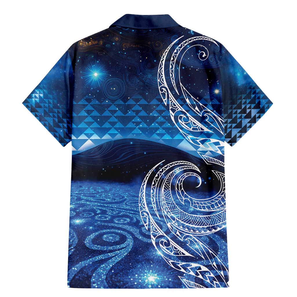 New Zealand Matariki Family Matching Mermaid Dress and Hawaiian Shirt Taniko Aramoana With Koru Galaxy Sky Night LT9 - Polynesian Pride