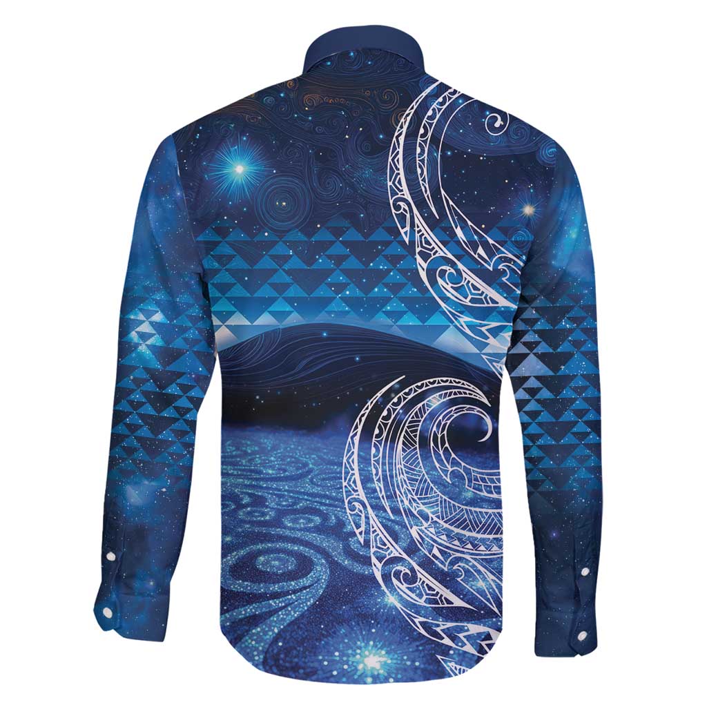 New Zealand Matariki Family Matching Tank Maxi Dress and Hawaiian Shirt Taniko Aramoana With Koru Galaxy Sky Night LT9 - Polynesian Pride