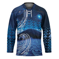 New Zealand Matariki Hockey Jersey Taniko Aramoana With Koru Galaxy Sky Night - Polynesian Pride