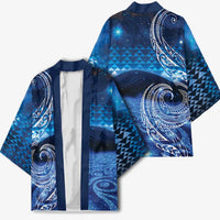 New Zealand Matariki Kimono Taniko Aramoana With Koru Galaxy Sky Night - Polynesian Pride