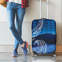 New Zealand Matariki Luggage Cover Taniko Aramoana With Koru Galaxy Sky Night LT9 - Polynesian Pride