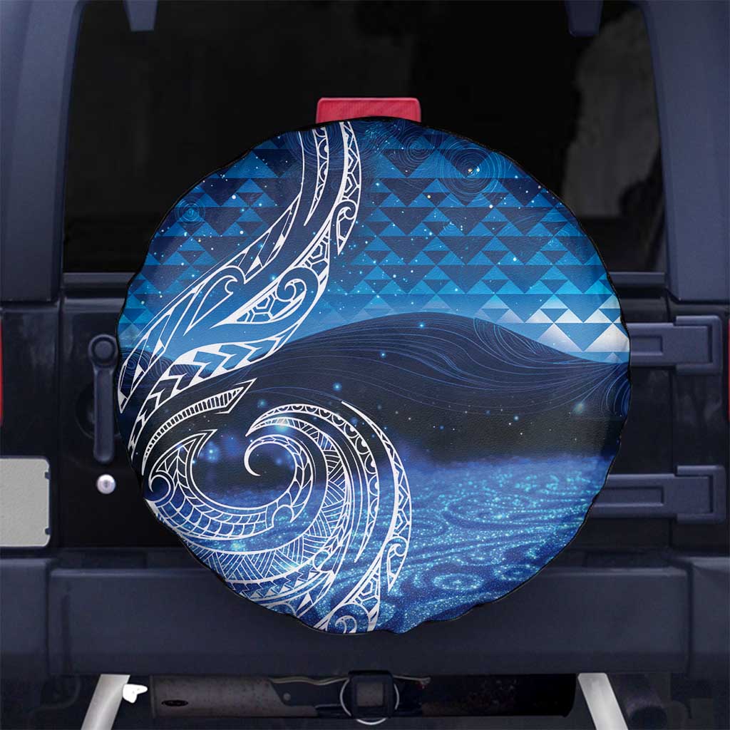 New Zealand Matariki Spare Tire Cover Taniko Aramoana With Koru Galaxy Sky Night LT9 No hole Galaxy - Polynesian Pride