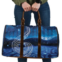 New Zealand Matariki Travel Bag Taniko Aramoana With Koru Galaxy Sky Night - Polynesian Pride