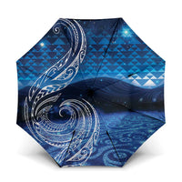 New Zealand Matariki Umbrella Taniko Aramoana With Koru Galaxy Sky Night - Polynesian Pride