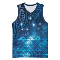 New Zealand Matariki Basketball Jersey Taniko Aramoana With Maori Galaxy Sky Night - Polynesian Pride