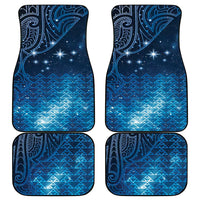 New Zealand Matariki Car Mats Taniko Aramoana With Maori Galaxy Sky Night LT9 - Polynesian Pride