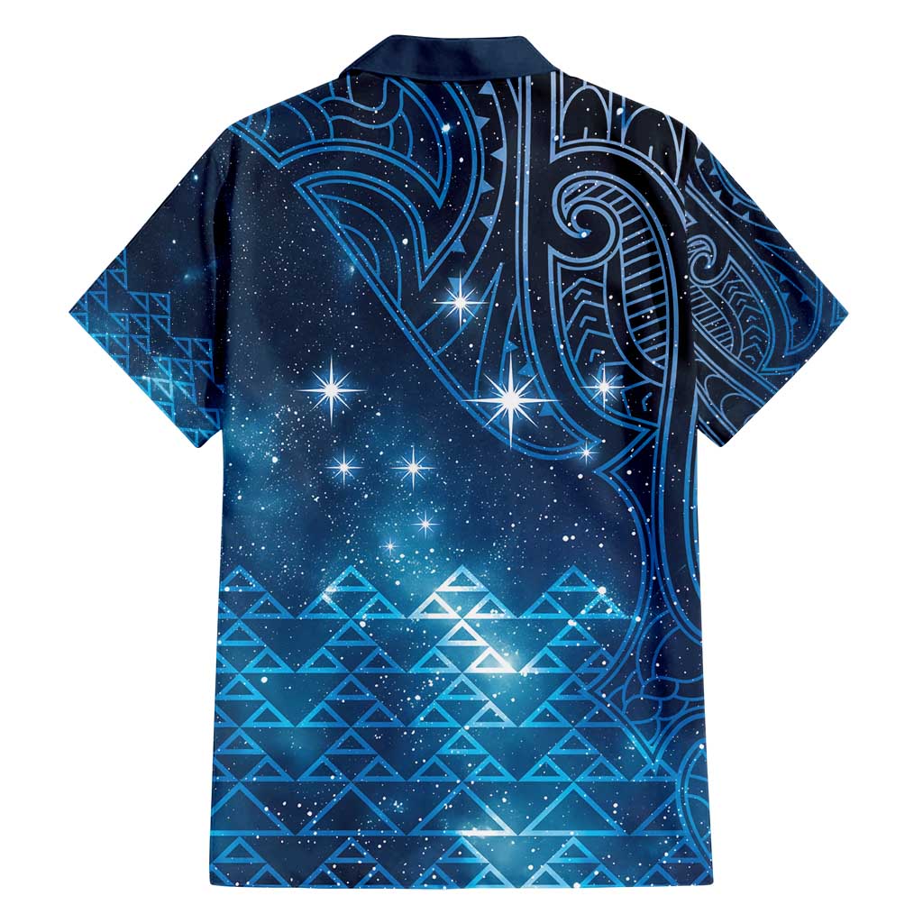 New Zealand Matariki Family Matching Long Sleeve Bodycon Dress and Hawaiian Shirt Taniko Aramoana With Maori Galaxy Sky Night LT9 - Polynesian Pride