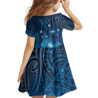 New Zealand Matariki Family Matching Short Sleeve Bodycon Dress and Hawaiian Shirt Taniko Aramoana With Maori Galaxy Sky Night LT9 - Polynesian Pride