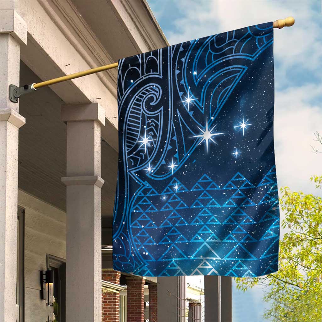 New Zealand Matariki Garden Flag Taniko Aramoana With Maori Galaxy Sky Night