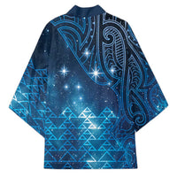 New Zealand Matariki Kimono Taniko Aramoana With Maori Galaxy Sky Night - Polynesian Pride