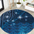 New Zealand Matariki Round Carpet Taniko Aramoana With Maori Galaxy Sky Night