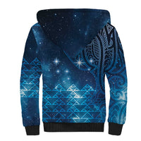 New Zealand Matariki Sherpa Hoodie Taniko Aramoana With Maori Galaxy Sky Night LT9 - Polynesian Pride