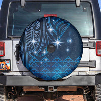 New Zealand Matariki Spare Tire Cover Taniko Aramoana With Maori Galaxy Sky Night LT9 Galaxy - Polynesian Pride