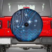 New Zealand Matariki Spare Tire Cover Taniko Aramoana With Maori Galaxy Sky Night LT9 - Polynesian Pride