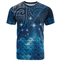 New Zealand Matariki T Shirt Taniko Aramoana With Maori Galaxy Sky Night LT9 Galaxy - Polynesian Pride