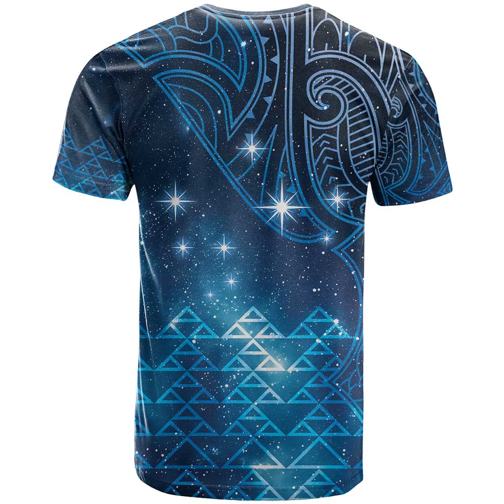 New Zealand Matariki T Shirt Taniko Aramoana With Maori Galaxy Sky Night LT9 - Polynesian Pride