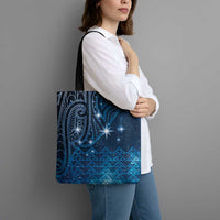 New Zealand Matariki Tote Bag Taniko Aramoana With Maori Galaxy Sky Night - Polynesian Pride