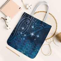 New Zealand Matariki Tote Bag Taniko Aramoana With Maori Galaxy Sky Night - Polynesian Pride