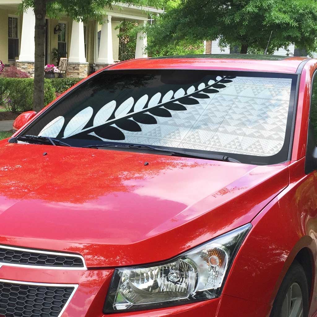 New Zealand Silver Fern Niho Taniwha Auto Sun Shade - Polynesian Pride