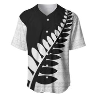 New Zealand Silver Fern Niho Taniwha Baseball Jersey LT9 Black - Polynesian Pride