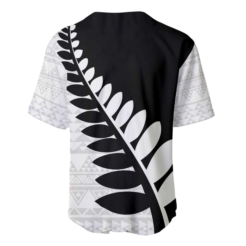 New Zealand Silver Fern Niho Taniwha Baseball Jersey LT9 - Polynesian Pride