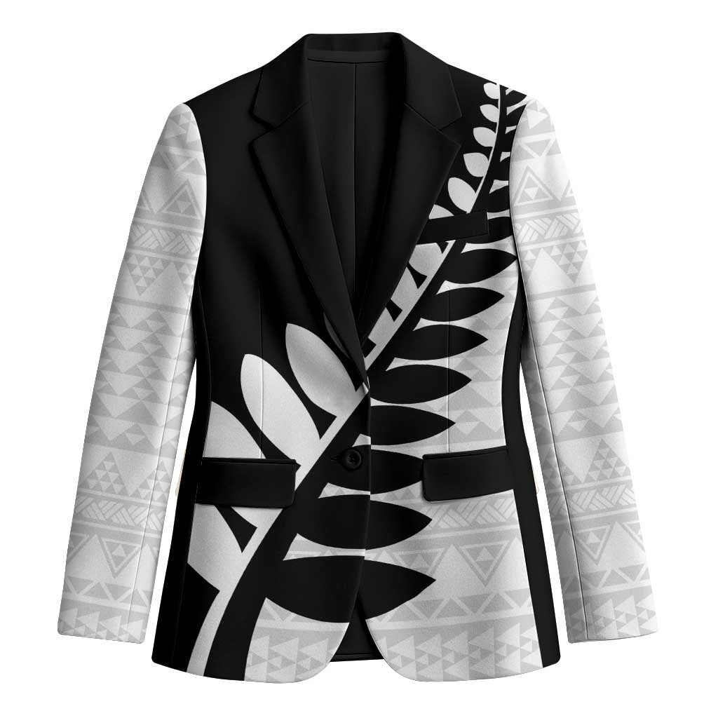 New Zealand Silver Fern Niho Taniwha Blazer LT9 Unisex Black - Polynesian Pride