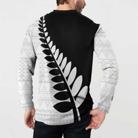 New Zealand Silver Fern Niho Taniwha Button Sweatshirt