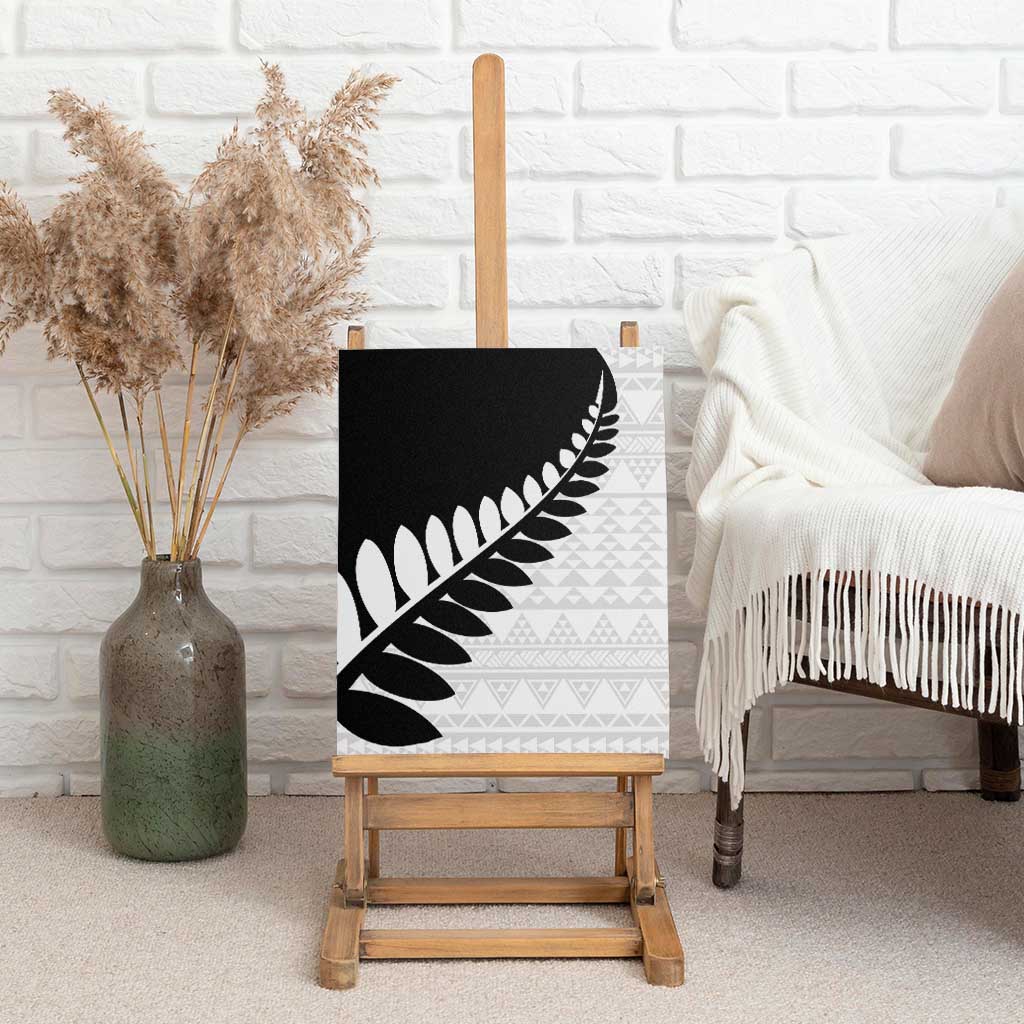 New Zealand Silver Fern Niho Taniwha Canvas Wall Art