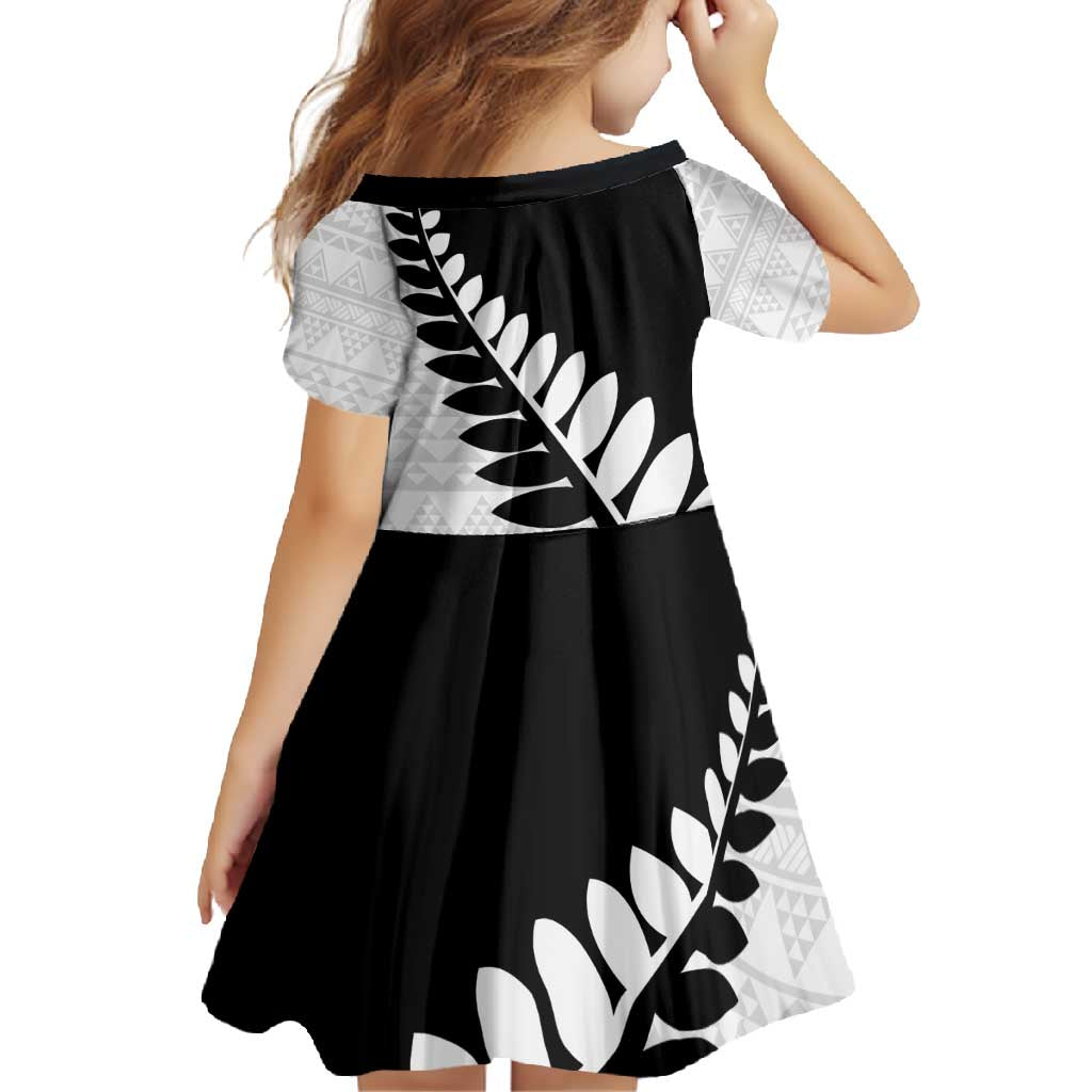 New Zealand Silver Fern Niho Taniwha Family Matching Off Shoulder Maxi Dress and Hawaiian Shirt