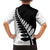 New Zealand Silver Fern Niho Taniwha Family Matching Off Shoulder Short Dress and Hawaiian Shirt