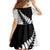 New Zealand Silver Fern Niho Taniwha Family Matching Off Shoulder Short Dress and Hawaiian Shirt