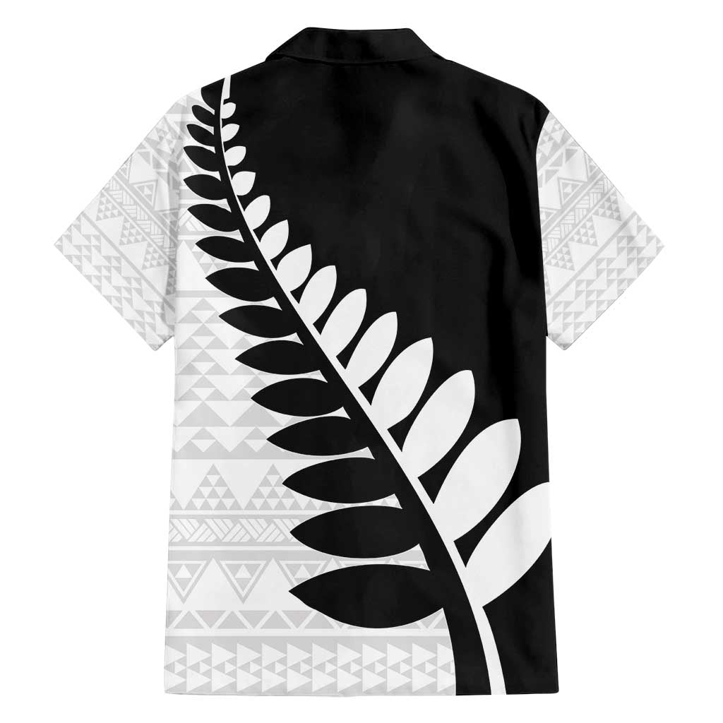 New Zealand Silver Fern Niho Taniwha Family Matching Tank Maxi Dress and Hawaiian Shirt LT9 - Polynesian Pride