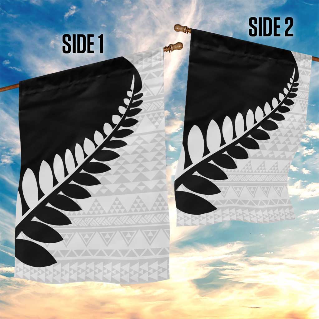 New Zealand Silver Fern Niho Taniwha Garden Flag