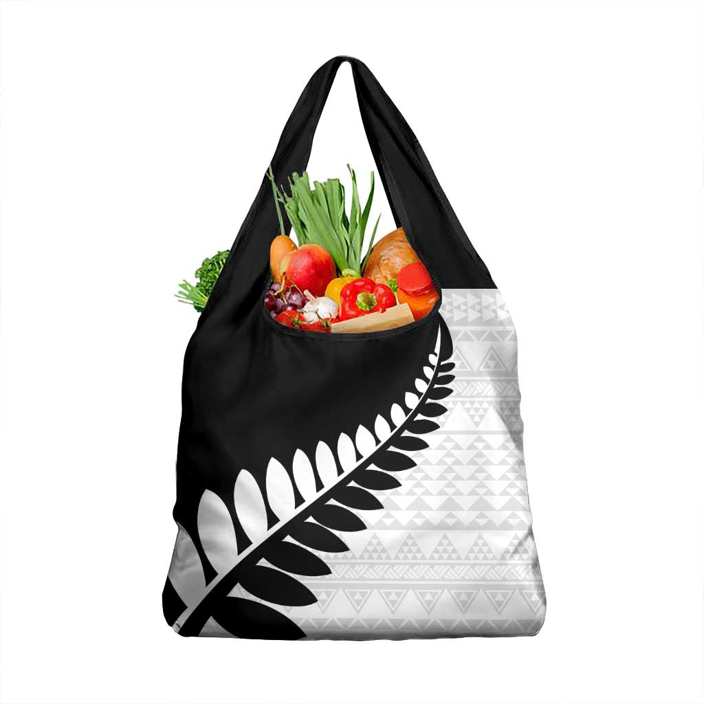 New Zealand Silver Fern Niho Taniwha Grocery Bag LT9 1-pack One Size Black - Polynesian Pride