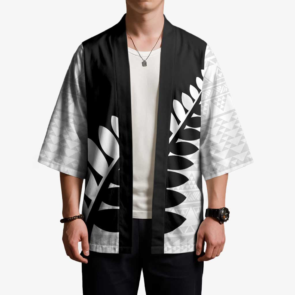 New Zealand Silver Fern Niho Taniwha Kimono - Polynesian Pride