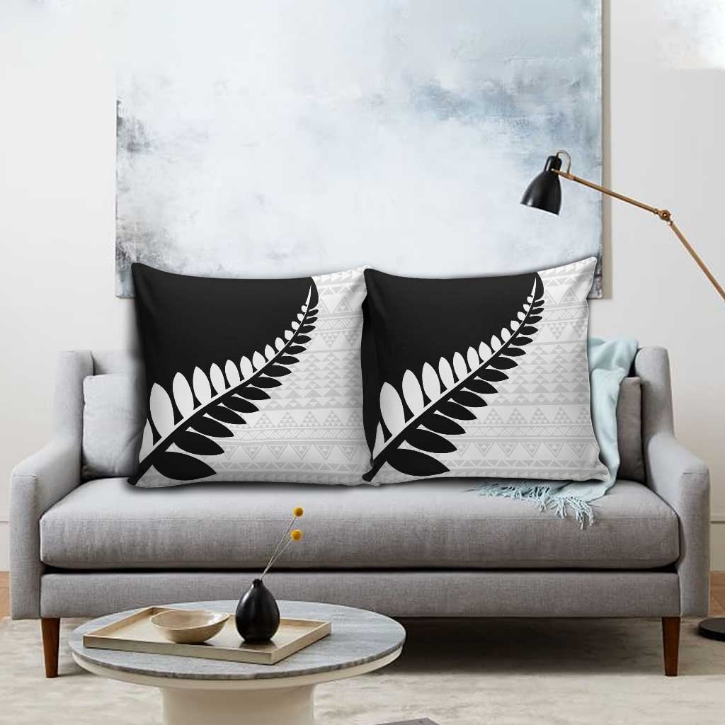 New Zealand Silver Fern Niho Taniwha Pillow Cover LT9 - Polynesian Pride