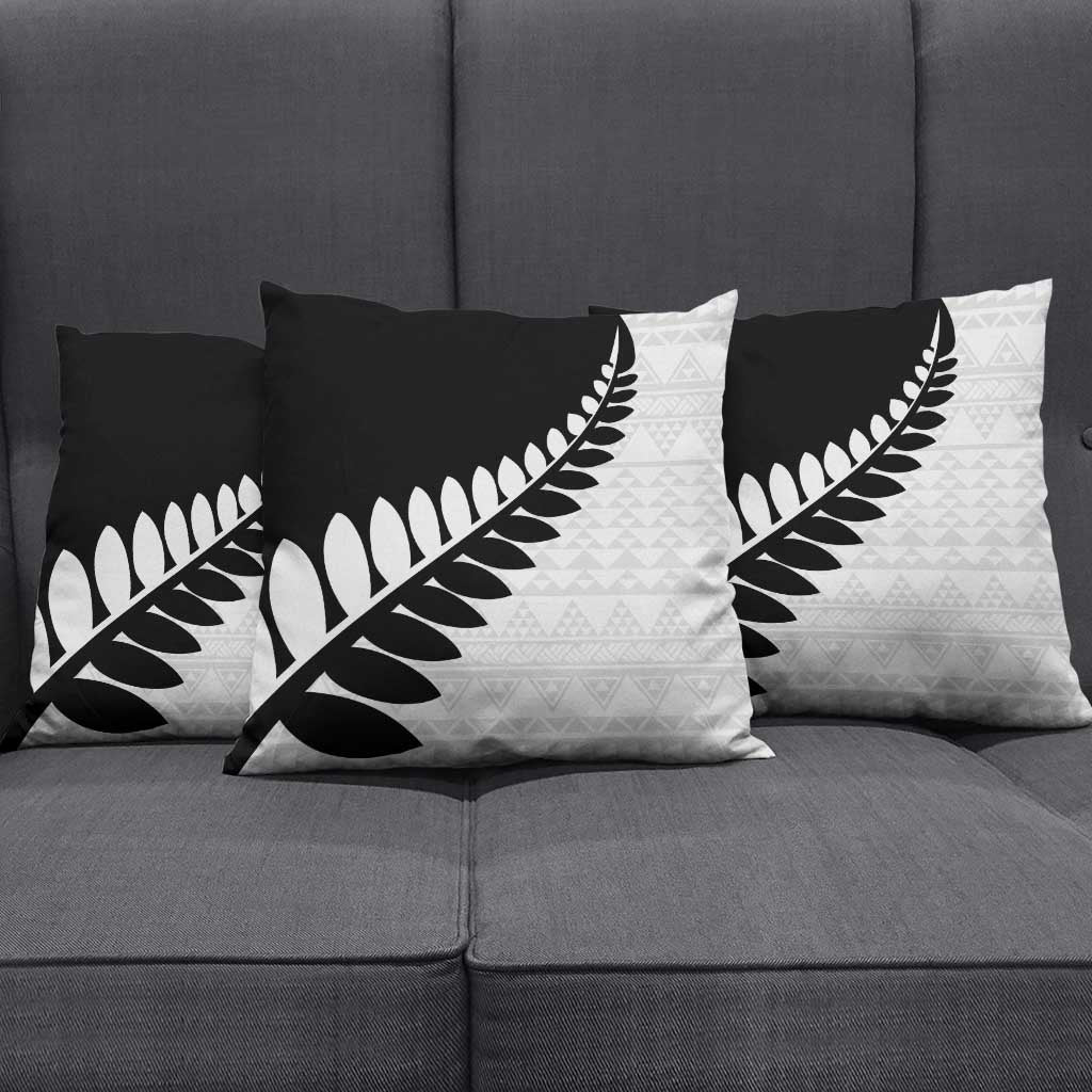 New Zealand Silver Fern Niho Taniwha Pillow Cover LT9 - Polynesian Pride
