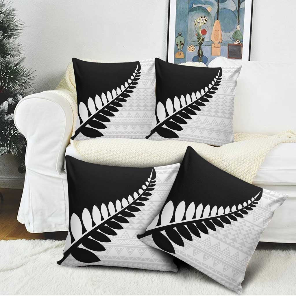 New Zealand Silver Fern Niho Taniwha Pillow Cover LT9 - Polynesian Pride