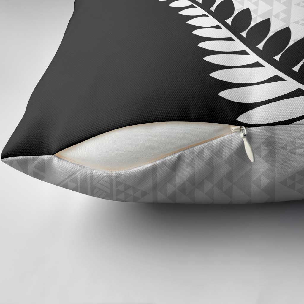 New Zealand Silver Fern Niho Taniwha Pillow Cover LT9 - Polynesian Pride