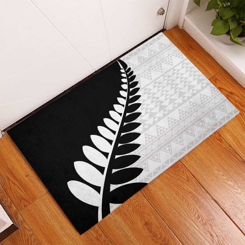New Zealand Silver Fern Niho Taniwha Rubber Doormat